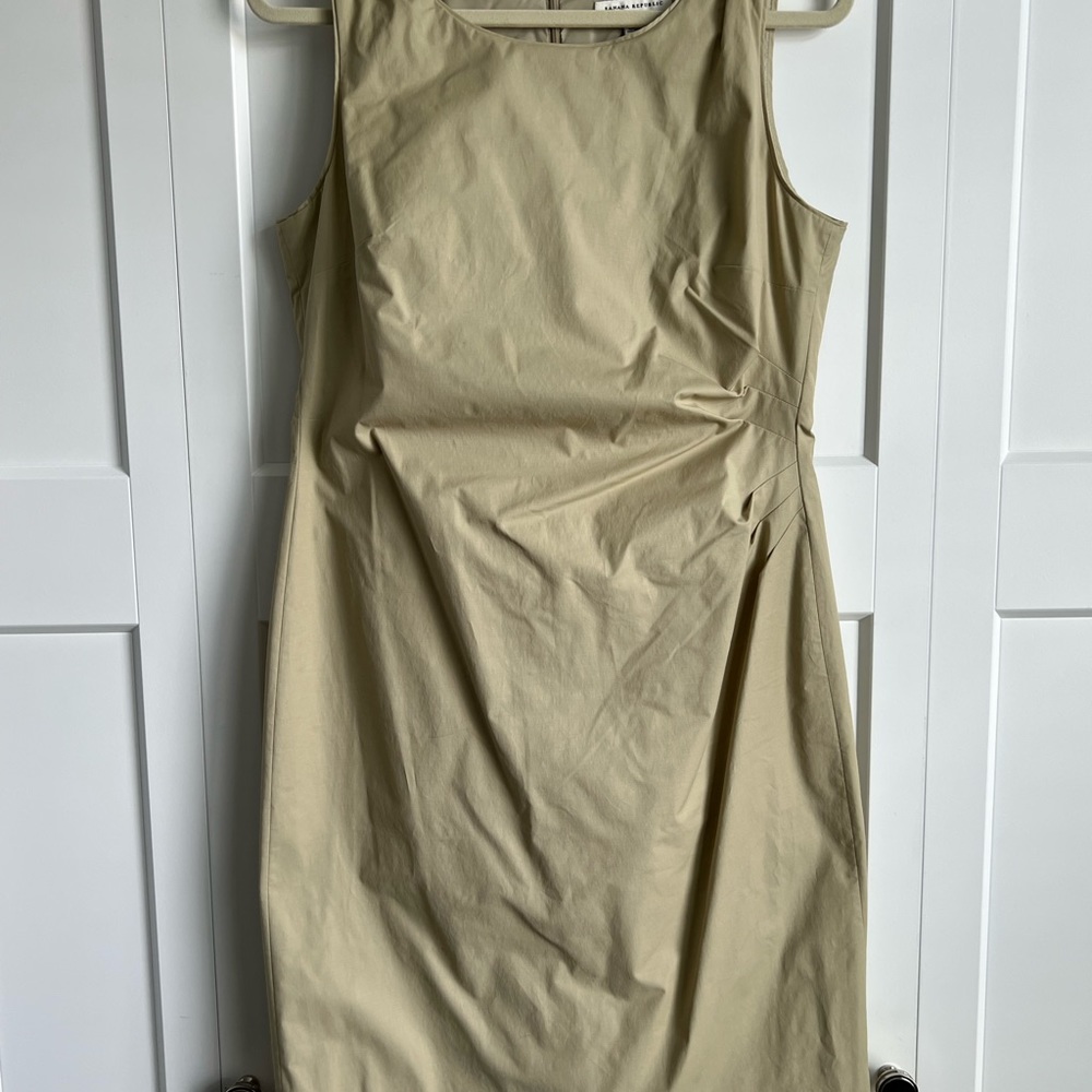 Banana Republic Sleeveless Sheath Dress in Beige